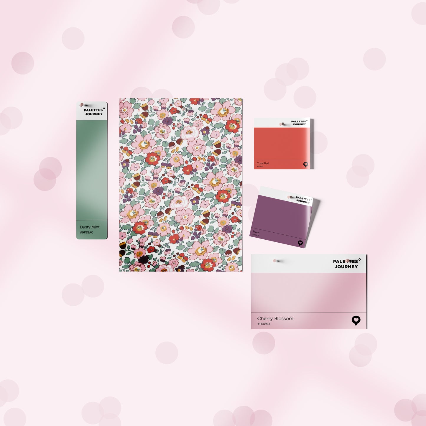 Scalloped Snap Clips | Liberty Betsy Blushwood Bloom