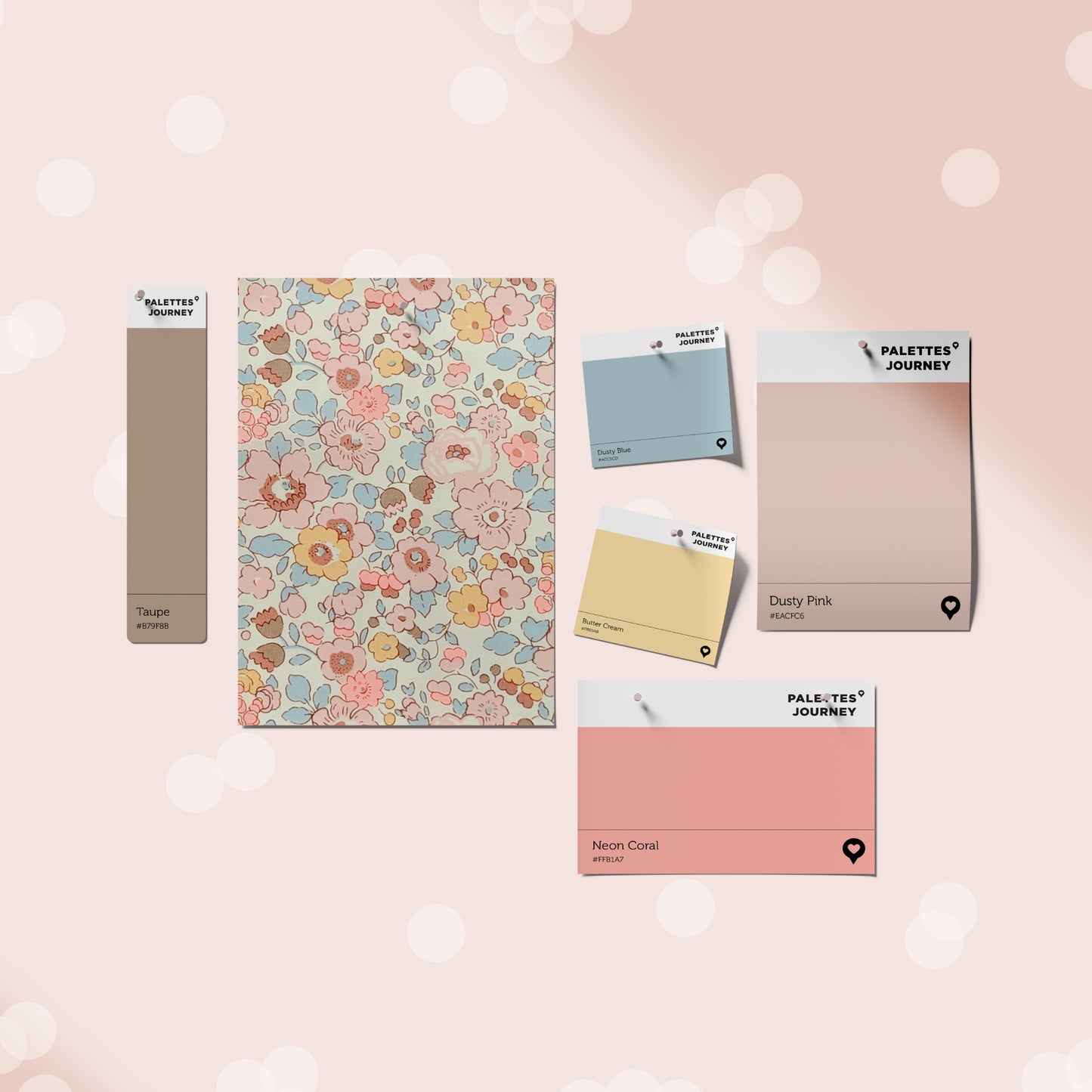 Scalloped Snap Clips | Liberty Betsy Blushy Pop