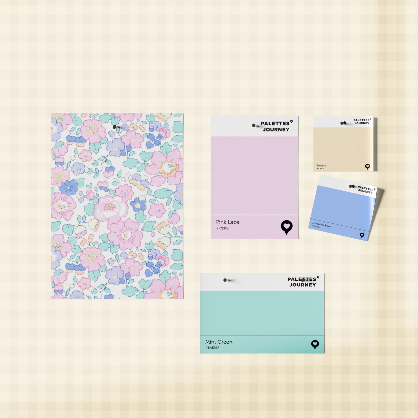 Scalloped Heart Snap Clips | Liberty Betsy Cotton Candy Meadow