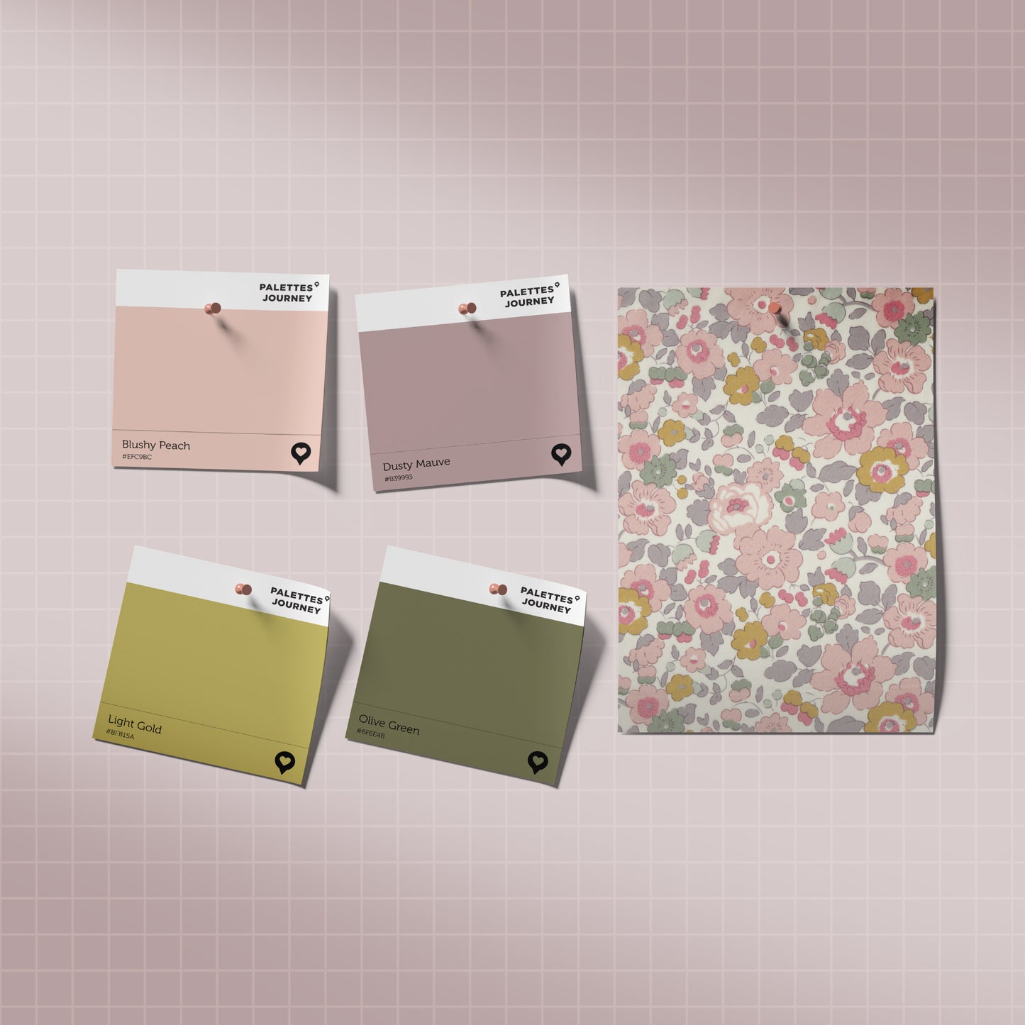 Scalloped Snap Clips | Liberty Betsy Dusty Blushberry