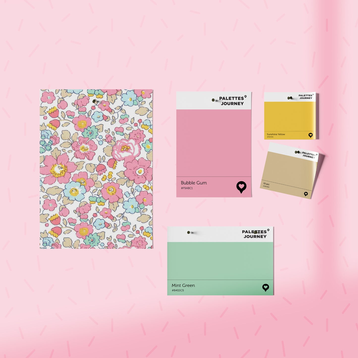 Scalloped Snap Clips | Liberty Betsy Pinky Mint