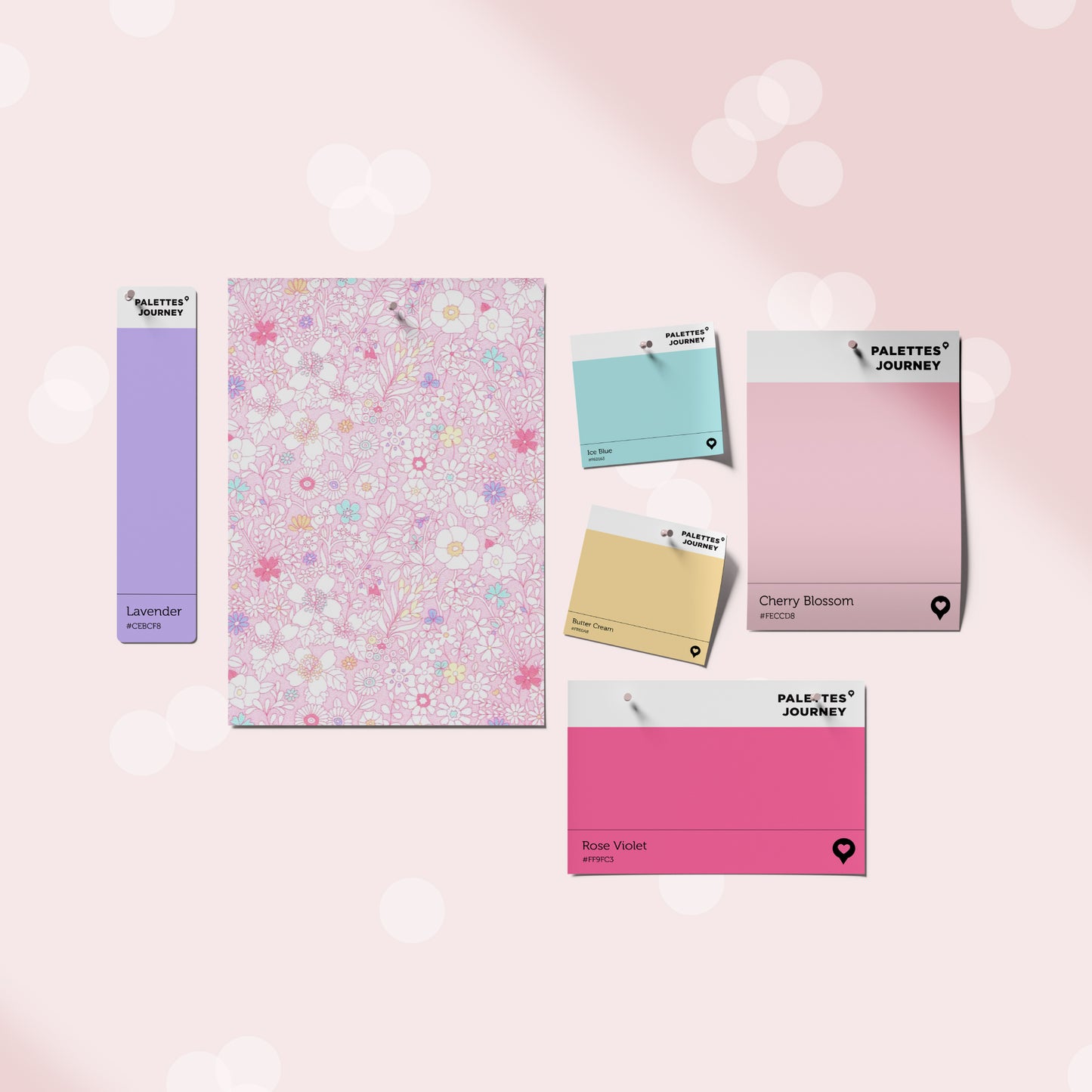 Barrettes Clips | Liberty Junes Meadow Pink Set