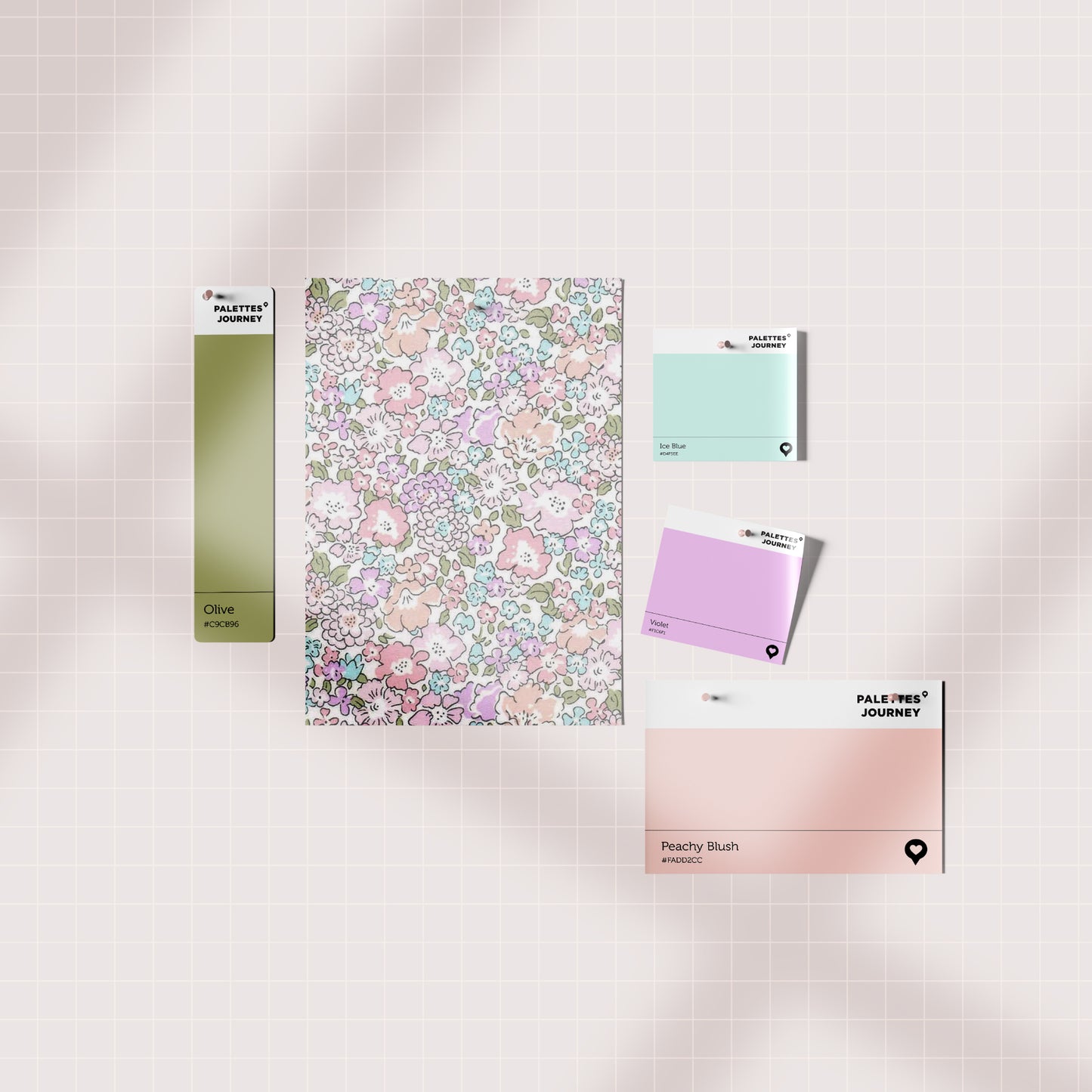 Flower Barrettes Clips | Liberty Michelle Blush Set