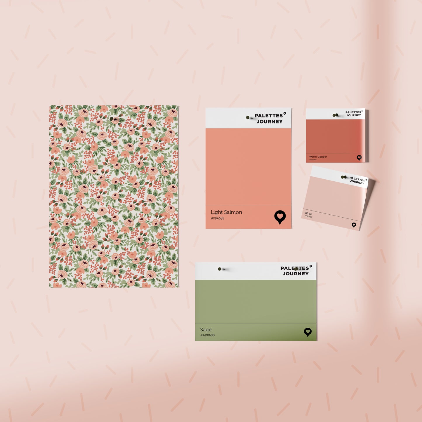 Scalloped Snap Clips | Rifle Paper Co. Rosa Blush Delight