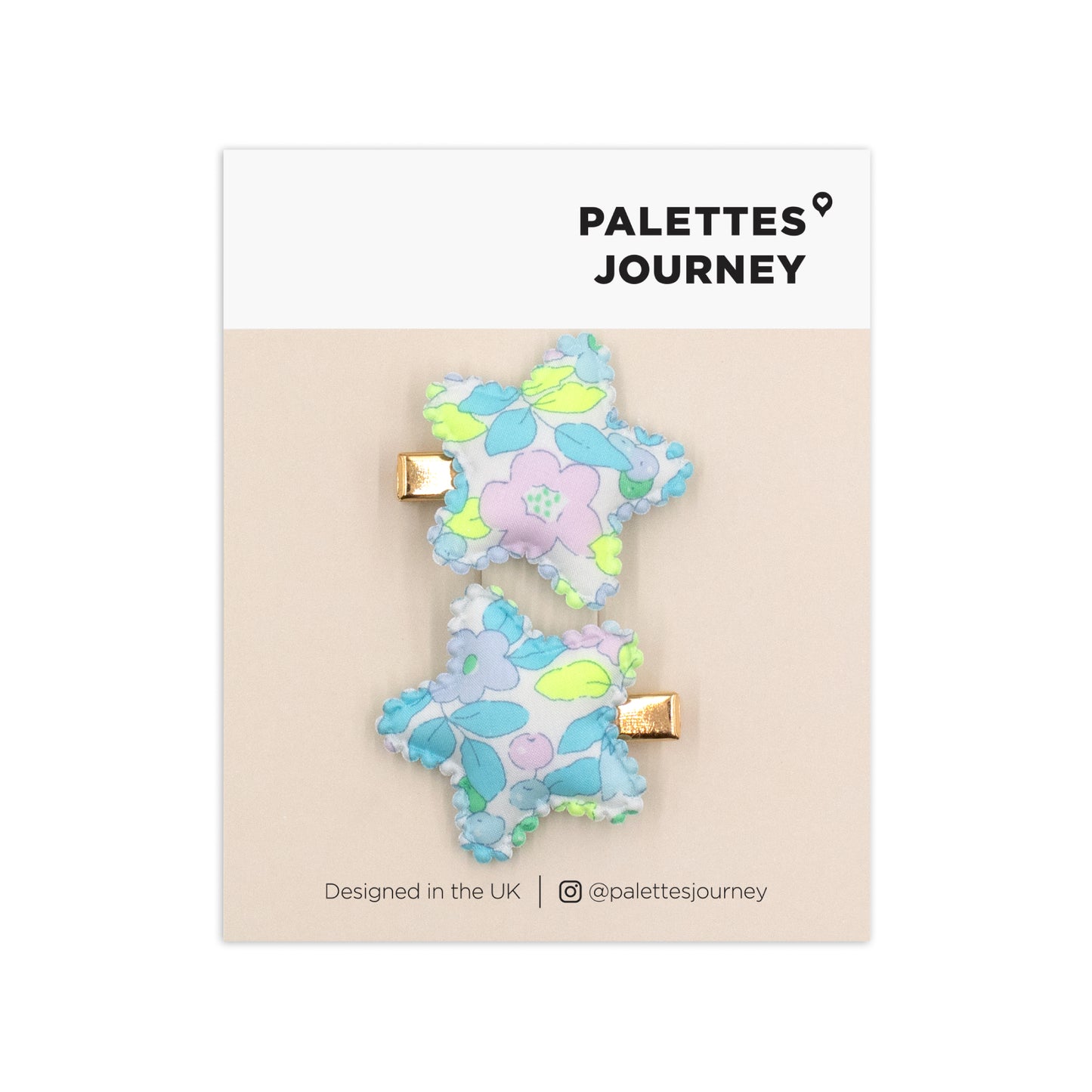 Scalloped Star Clips | Liberty Betsy Berry Dreamy Neon Mist