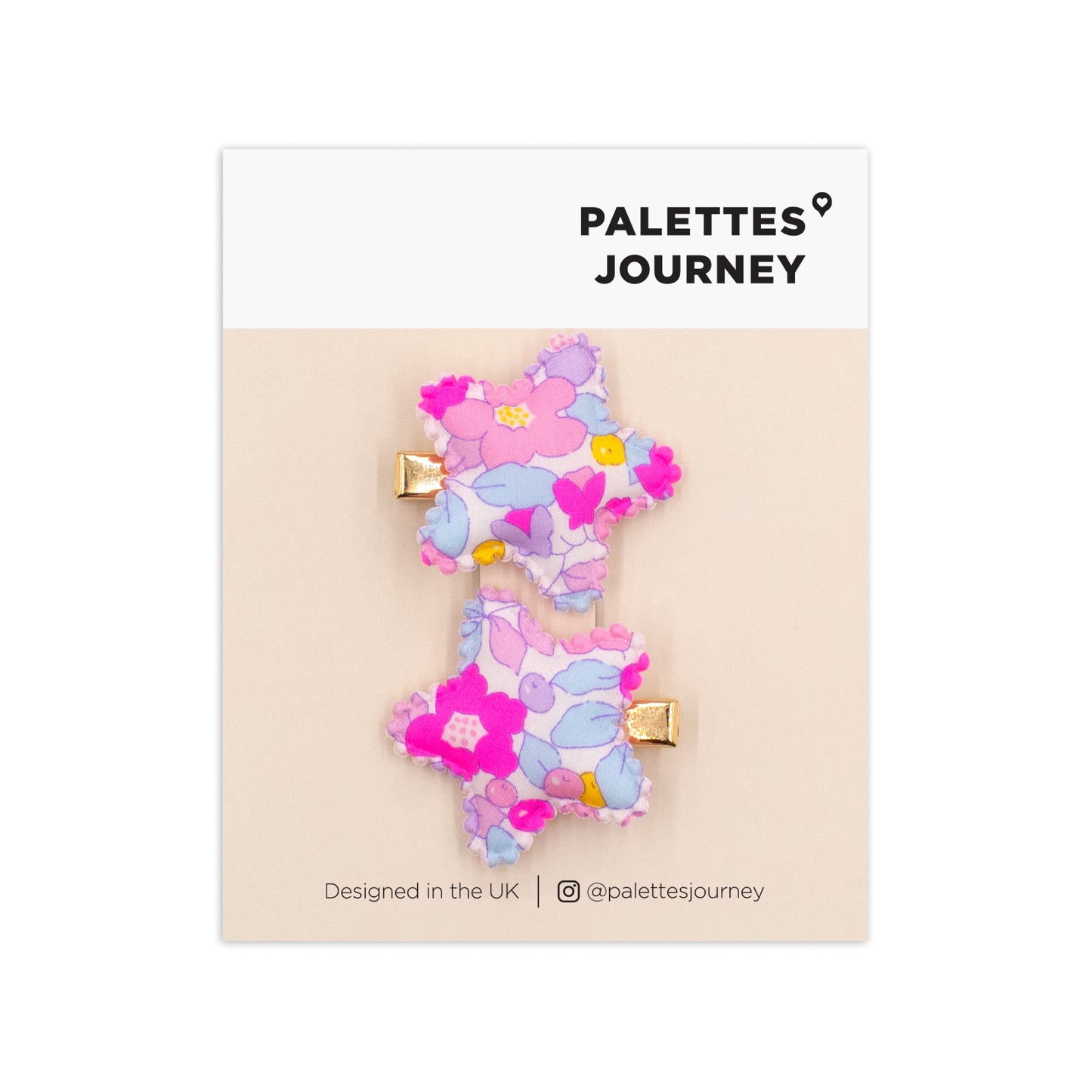 Scalloped Star Clips | Liberty Betsy Berry Vivid Cherry