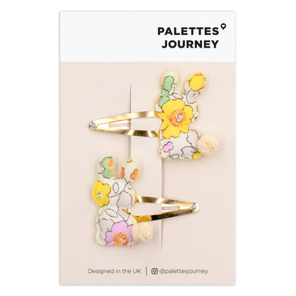 Bunny Snap Clips | Liberty Betsy Sunshine Blush