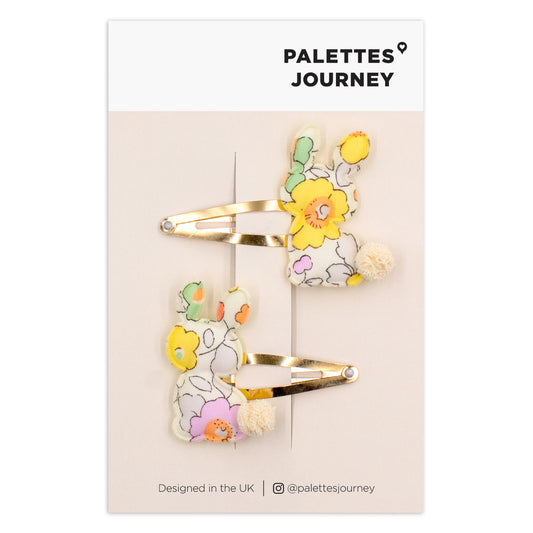 Bunny Snap Clips | Liberty Betsy Sunshine Blush