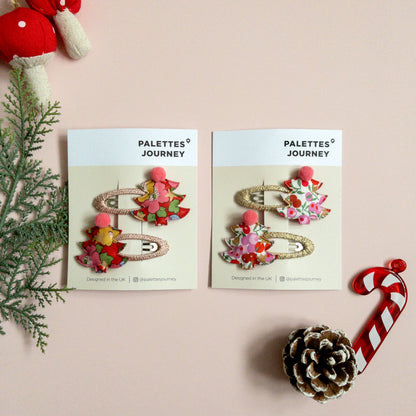 Christmas Tree Snap Clips | Liberty Wiltshire Star Red