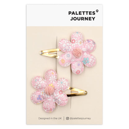 Flower Snap Clips | Liberty Junes Meadow Pink
