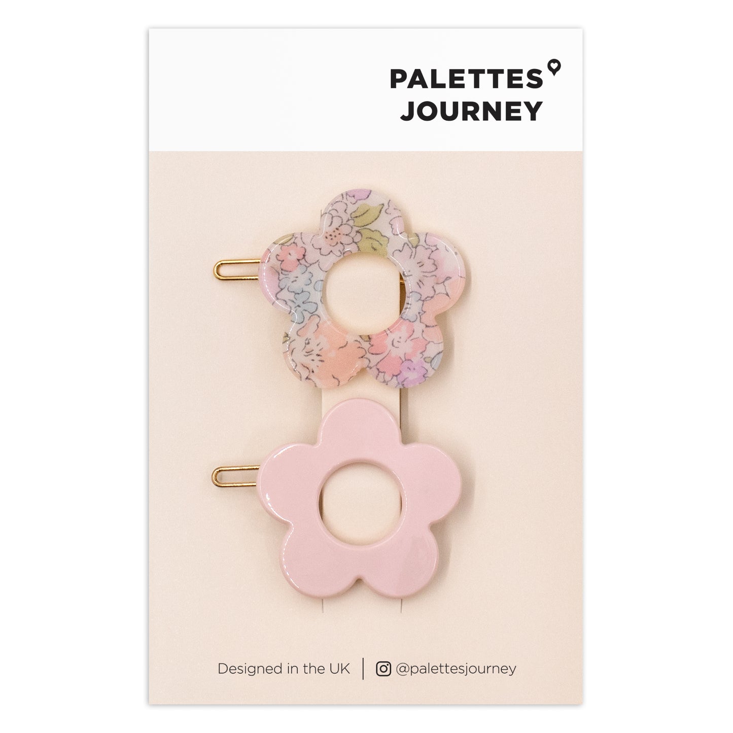 Flower Barrettes Clips | Liberty Michelle Blush Set