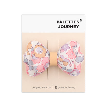 Puffy Bow Clips | Liberty Betsy Rosy Lilac Garden