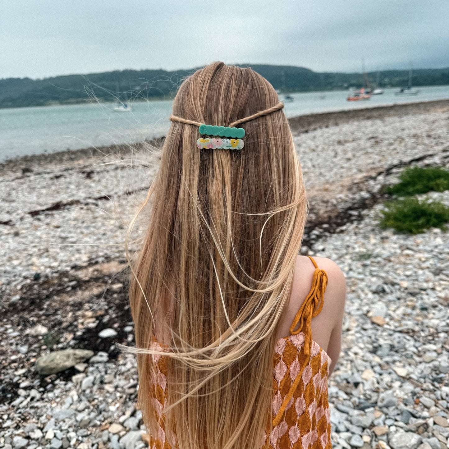 Scalloped Barrettes Clips | Liberty California Bloom Set