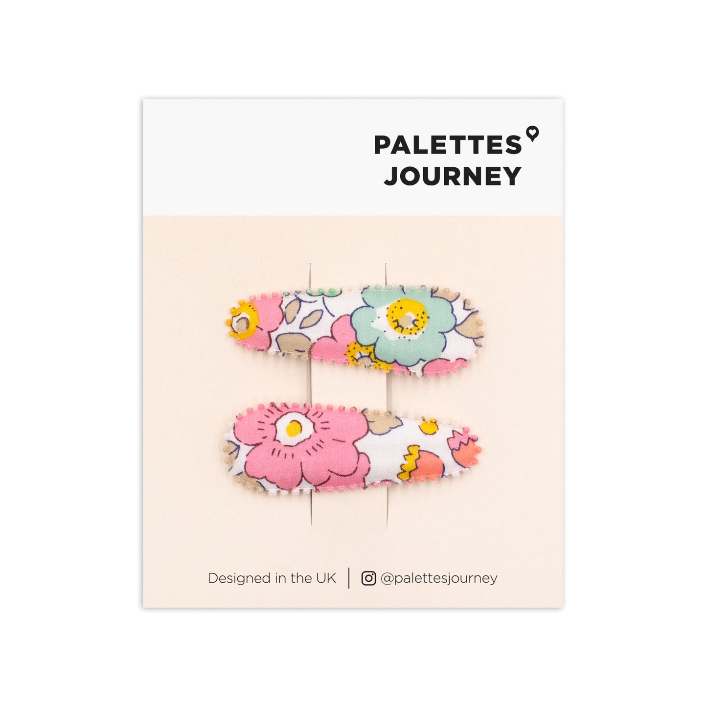 Scalloped Snap Clips | Liberty Betsy Pinky Mint