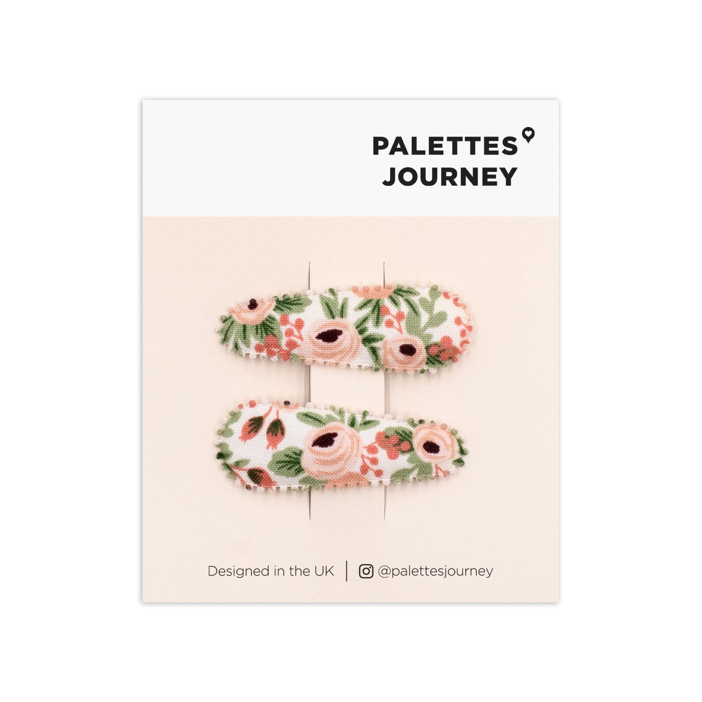 Scalloped Snap Clips | Rifle Paper Co. Rosa Blush Delight